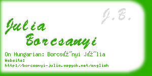 julia borcsanyi business card